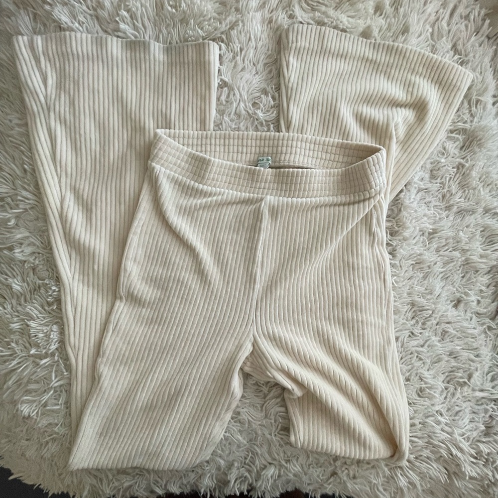 Aerie ribbed flare pants